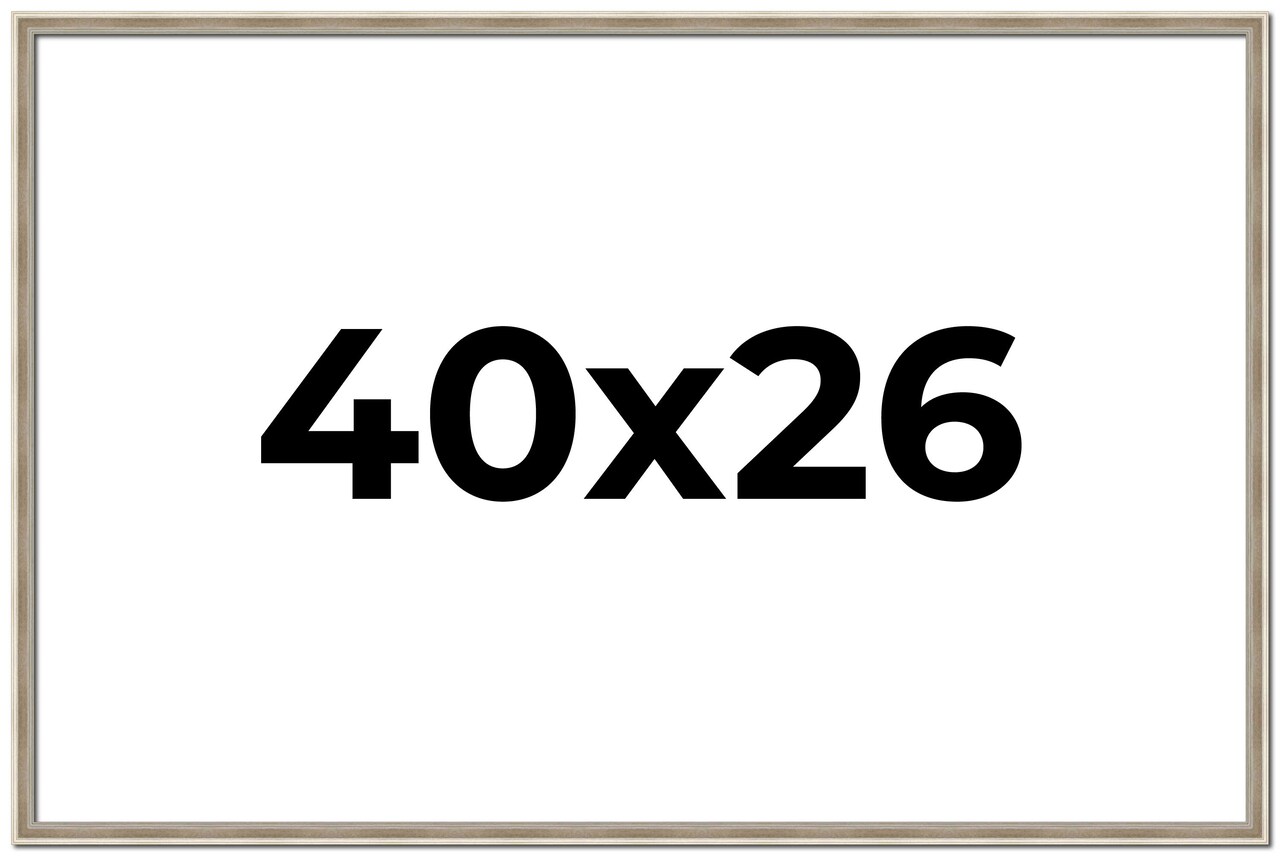 Classic Modern Silver Picture Frame - UV Acrylic, Backing Board, Hanging Hardware Included